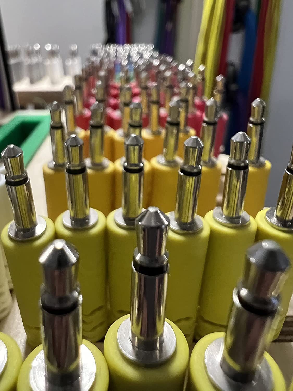 Luigis Modular Bucatini Braided Eurorack Patch Cables - Package of 5 Gold Cables, 36" (90 cm)