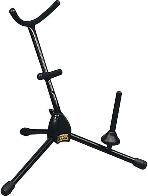 Hamilton Alto/Tenor sax Stand, Black, includes Flute/Clarinet peg