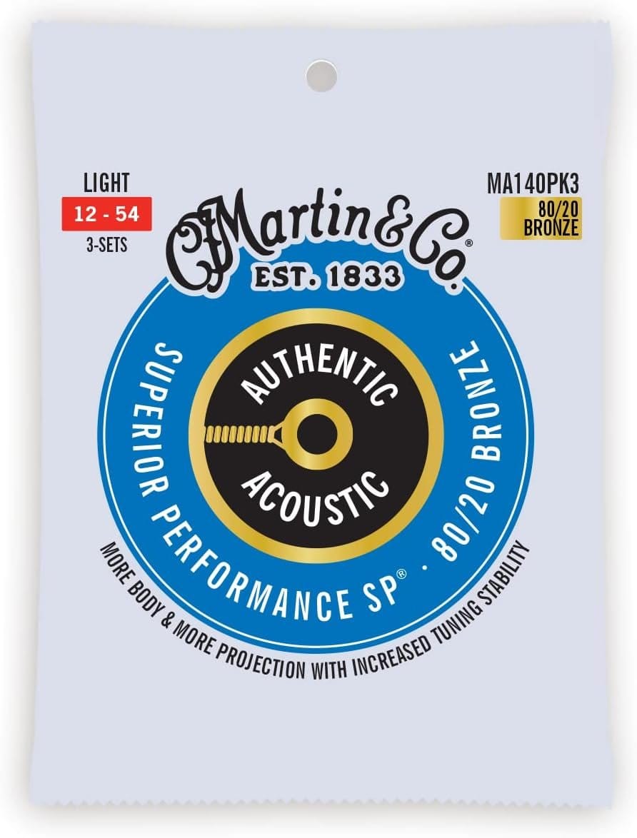 Martin Authentic Acoustic Guitar Strings - 3 Pack