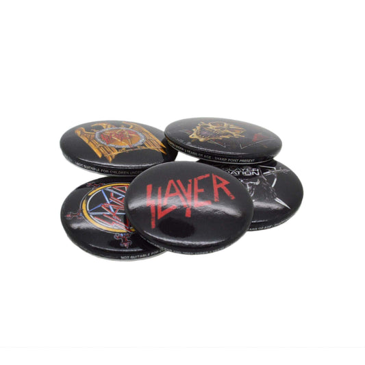 Slayer Official 5-Piece Badge Pack Eagle Band Logo Pin Buttons
