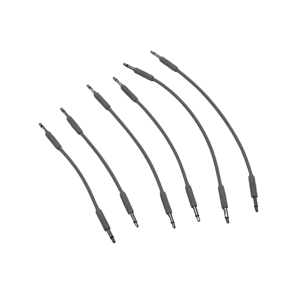 Luigi's Modular mPatch Mini Eurorack Patch Cables - Gray 2 each - 5cm, 8cm. &11cm