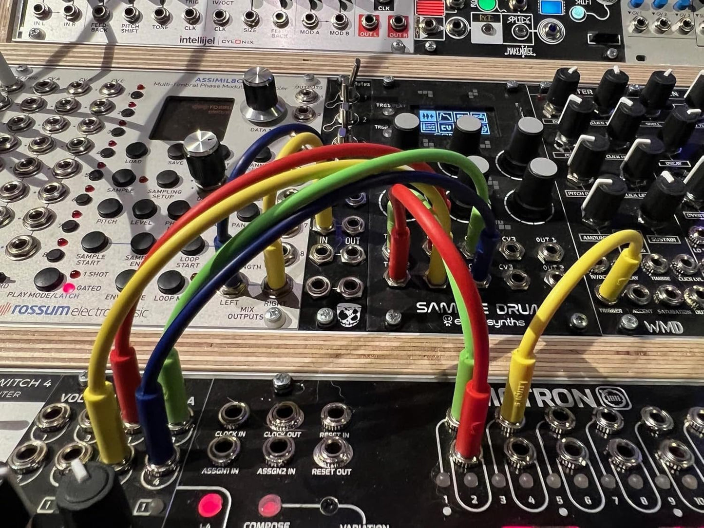 Luigi's Modular mPatch Mini Eurorack Patch Cables - Gray 30 cm (12 in) 5 Pack