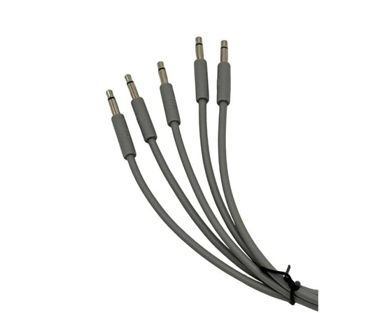 Luigi's Modular mPatch Mini Eurorack Patch Cables - Gray 60 cm (24 in) 5 Pack