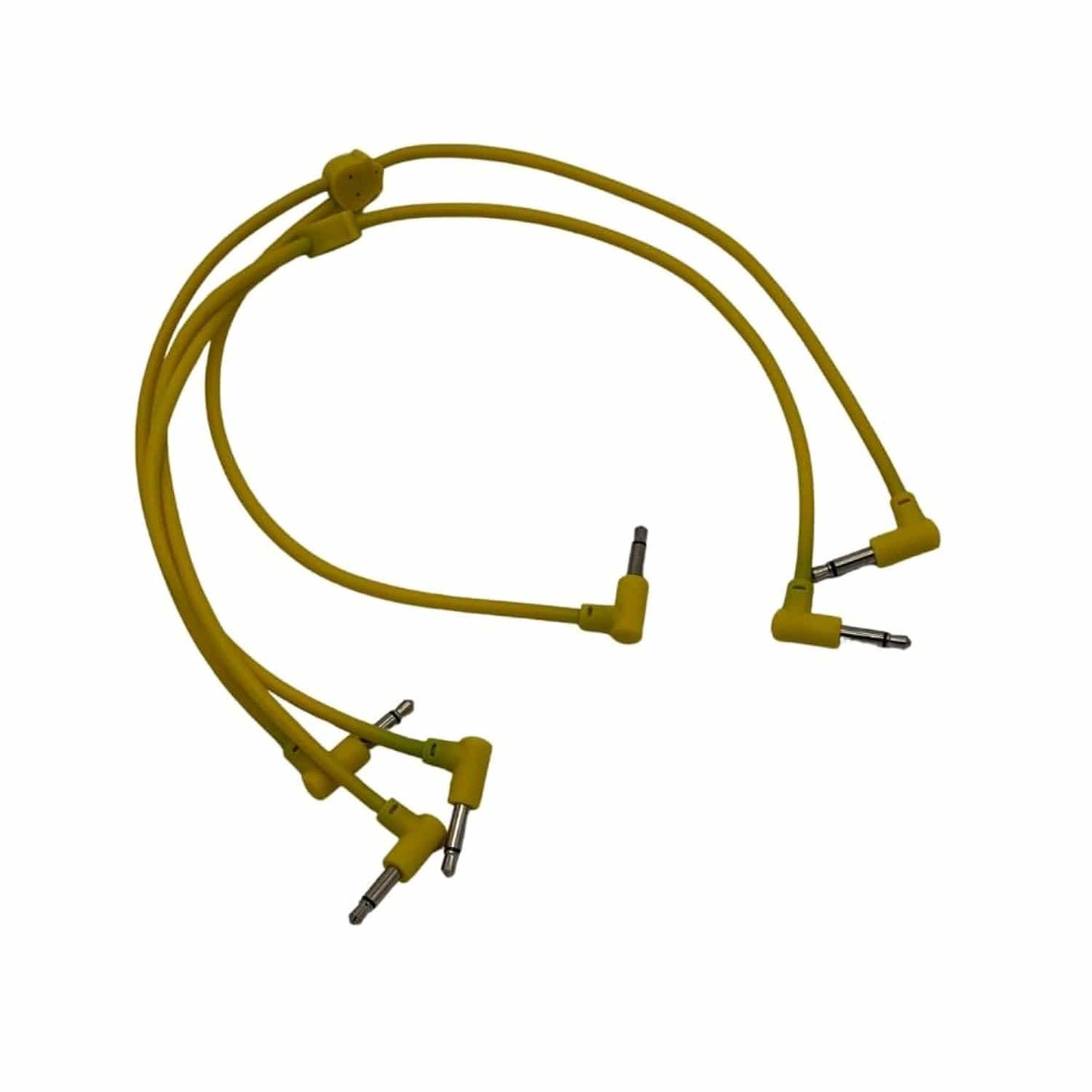 SSMS - Luigi's Modular M-Doppio Mini Y Right Angled Splitter Patch Cables - 2 Pack (Yellow) (15cm x 15cm)
