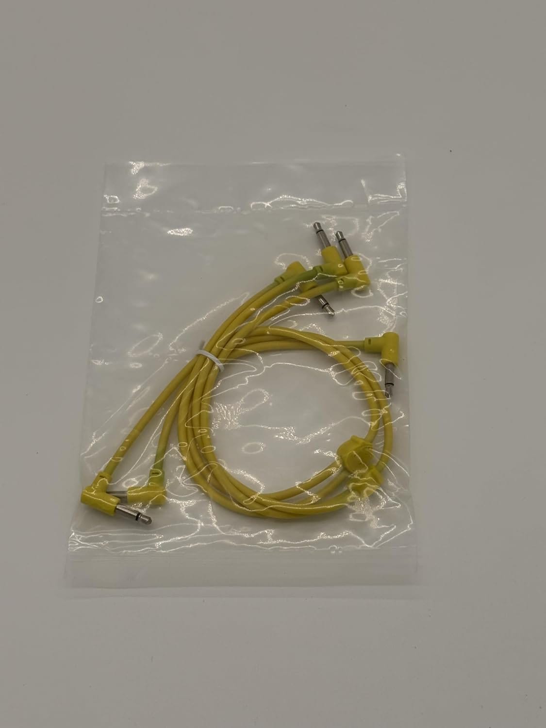 SSMS - Luigi's Modular M-Doppio Mini Y Right Angled Splitter Patch Cables - 2 Pack (Yellow) (15cm x 15cm)