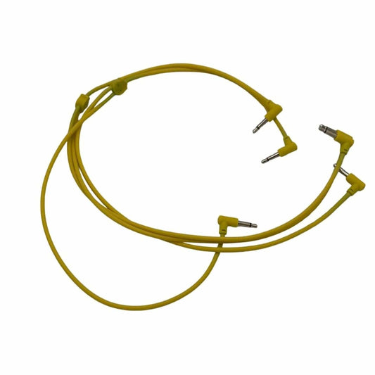 SSMS - Luigi's Modular M-Doppio Mini Y Right Angled Splitter Patch Cables - 2 Pack (Yellow) (15cm x 30cm)