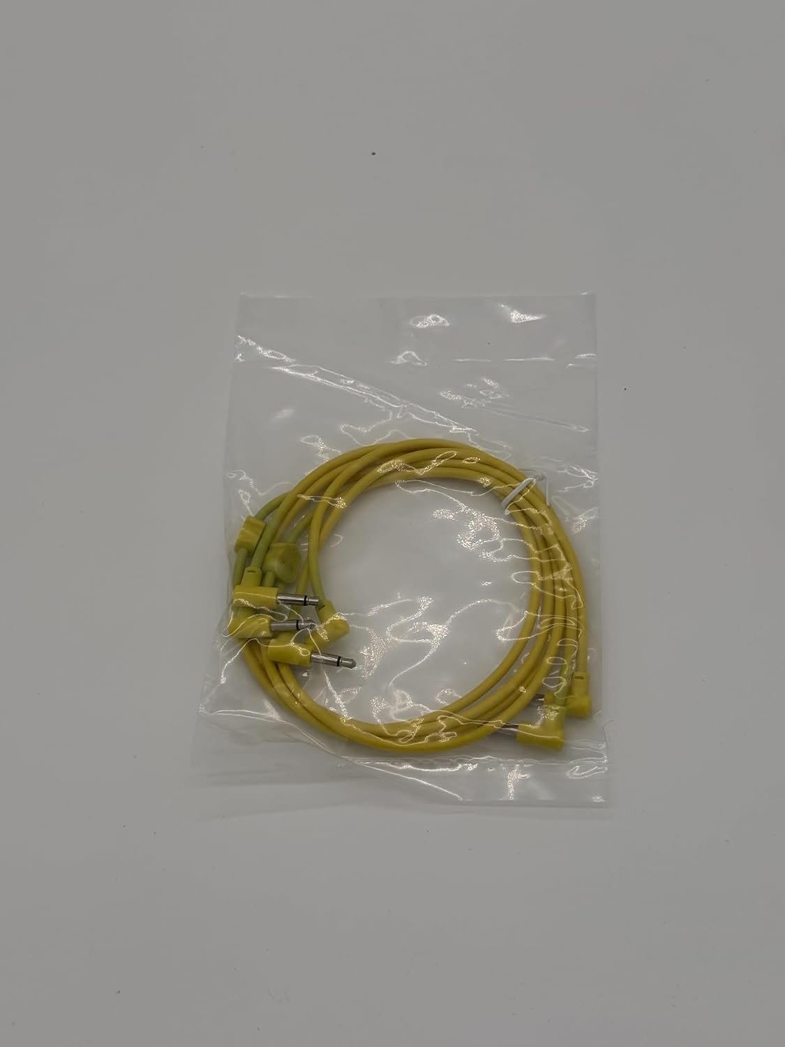 SSMS - Luigi's Modular M-Doppio Mini Y Right Angled Splitter Patch Cables - 2 Pack (Yellow) (15cm x 30cm)