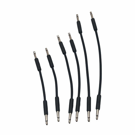 Starving Students Music Supplies Luigi's Modular mPatch Mini Eurorack Patch Cables - 2 Each, 4cm, 6cm & 9cm, Black