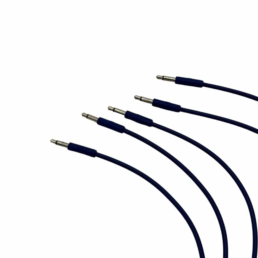 Starving Students Music Supplies Luigi's Modular mPatch Mini Eurorack Patch Cables - Blue 15 cm (6 in) 5 Pack