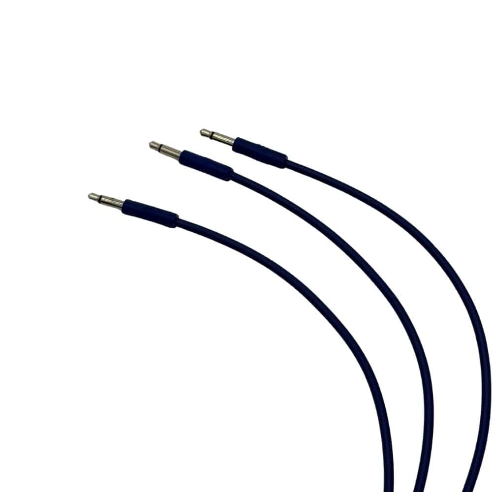 Starving Students Music Supplies Luigi's Modular mPatch Mini Eurorack Patch Cables - Blue 90 cm (36 in) 3 Pack