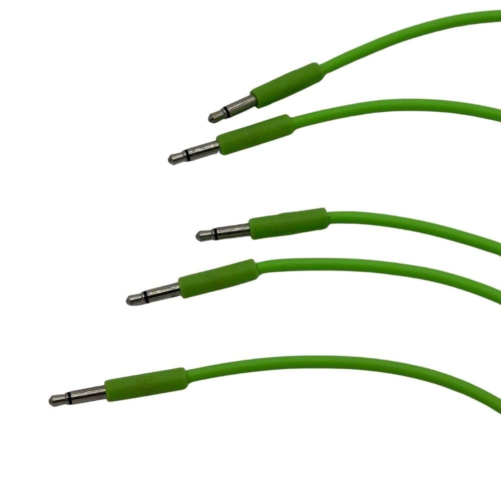 Starving Students Music Supplies Luigi's Modular mPatch Mini Eurorack Patch Cables - Green 60 cm (24 in) 5 Pack