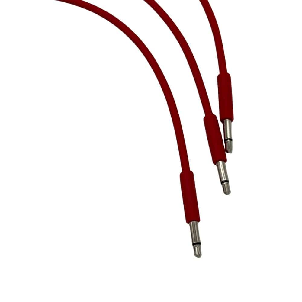 Starving Students Music Supplies Luigi's Modular mPatch Mini Eurorack Patch Cables - Red 90 cm (36 in) 3 Pack