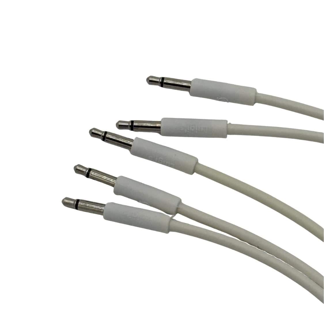 Starving Students Music Supplies Luigi's Modular mPatch Mini Eurorack Patch Cables - White 60 cm (24 in) 5 Pack
