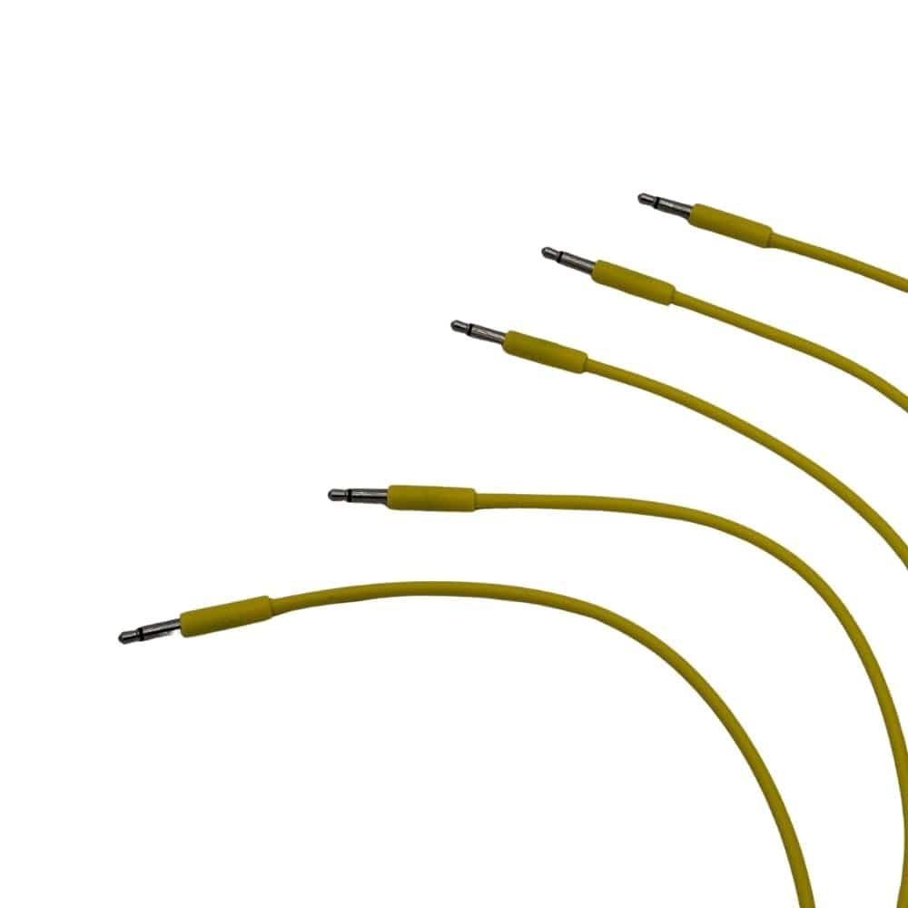 Starving Students Music Supplies Luigi's Modular mPatch Mini Eurorack Patch Cables - Yellow 30 cm (12 in) 5 Pack