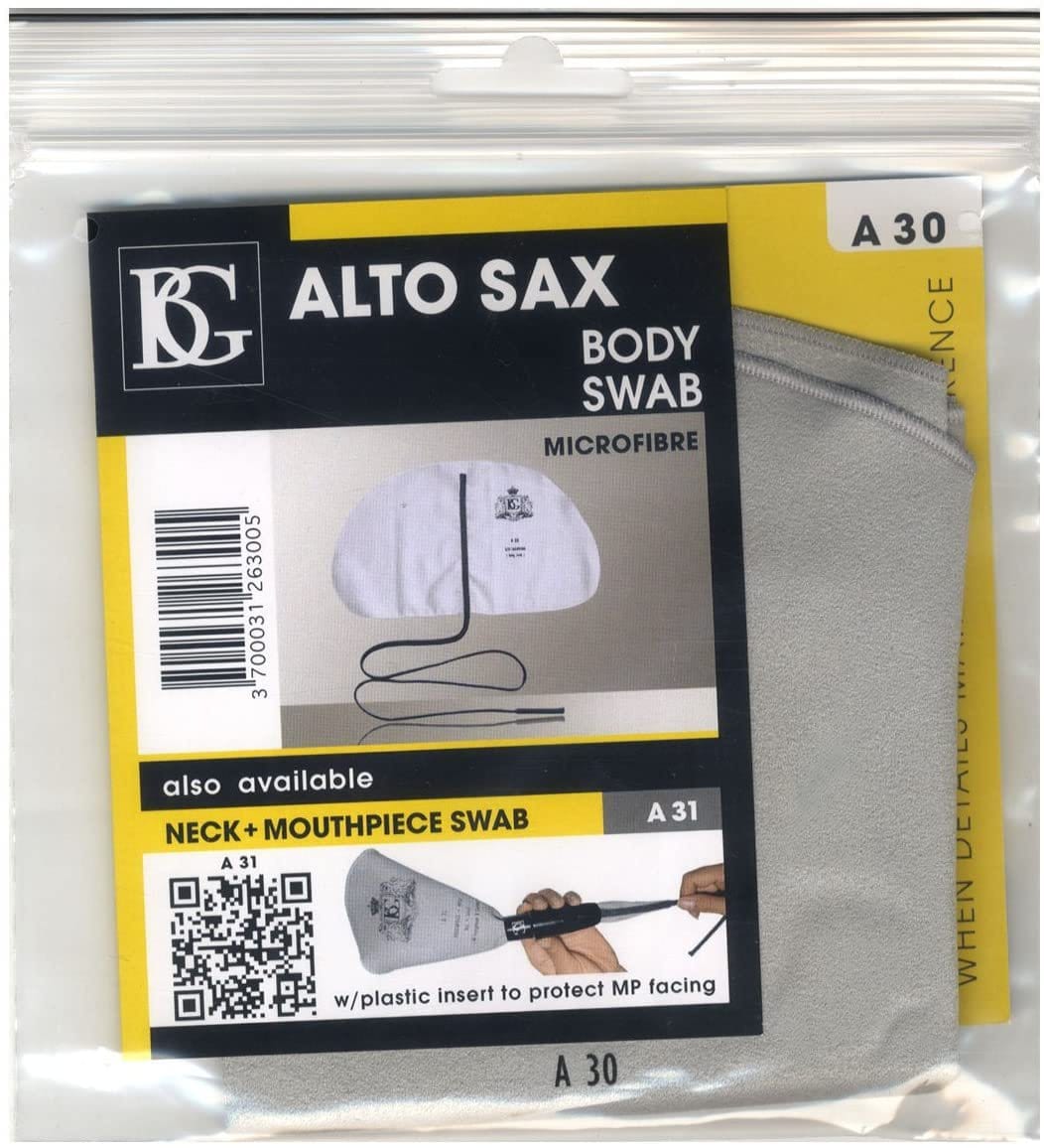 BG A30 Microfiber Cleaning Swab for Alto Saxophone