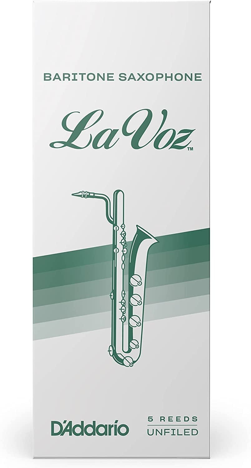 La Voz Baritone Saxophone Reeds, Medium Hard, 5 Pack