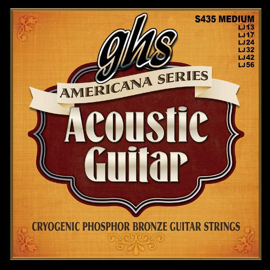 GHS Strings Americana Series Acoustic Guitar Strings, Light (.012.054) (S425)