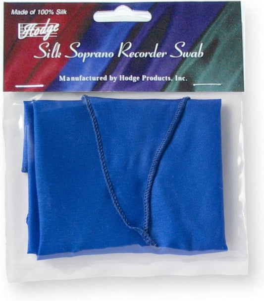 Hodge Silk Soprano Recorder Swab - Blue