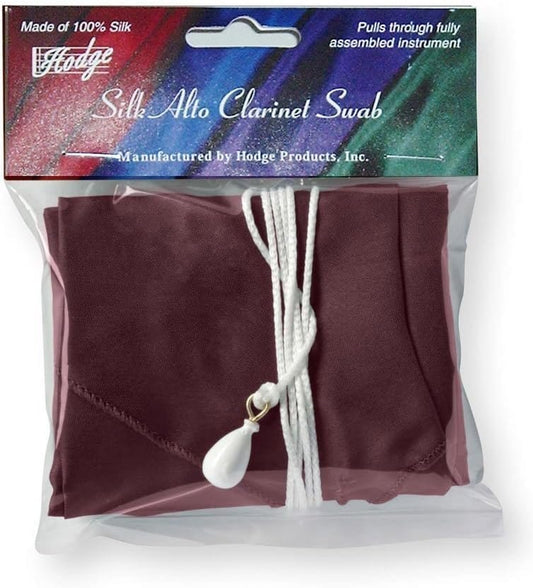 Hodge Silk Alto Clarinet Swab - Burgundy