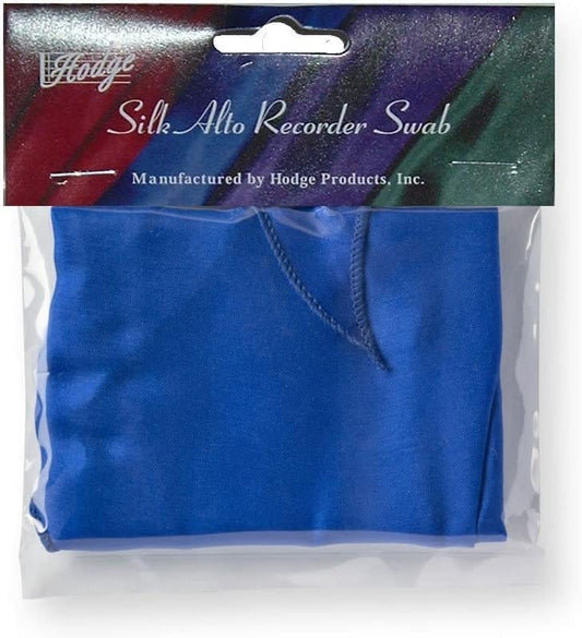 Hodge Silk Alto Recorder Swab - Blue