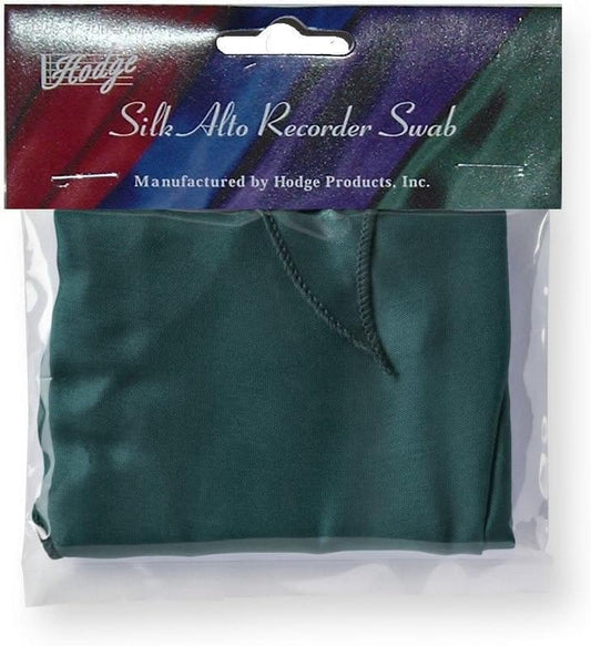 Hodge Silk Alto Recorder Swab - Green