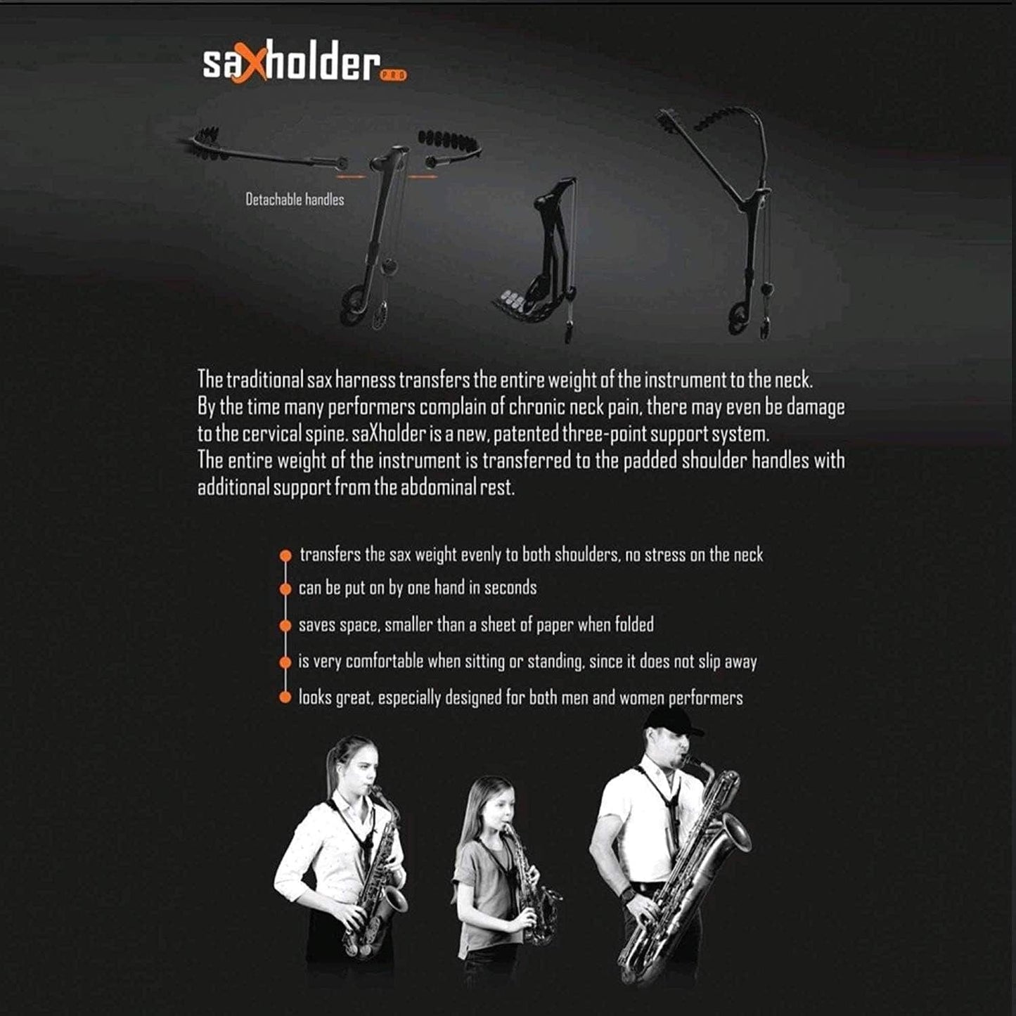 JAZZLAB Strap, Support (SAXHOLDER-PRO)