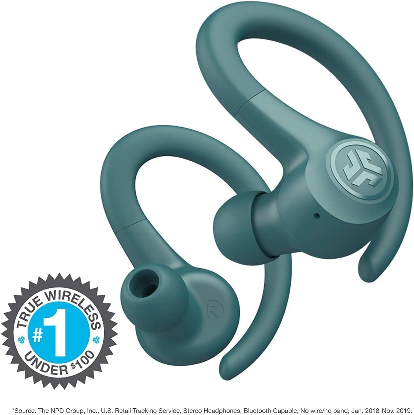 JLab Go Air Sport, Wireless Workout Earbuds Featuring C3 Clear Calling, Secure Earhook Sport Design, 32+ Hour Bluetooth Playtime, and 3 EQ Sound Settings
