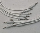 Luigis Modular Supply Spaghetti Eurorack Patch Cables - Package of 5 White Cables, 36 (90 cm)