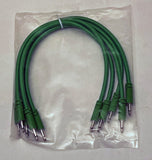 Luigis Modular Bucatini Braided Eurorack Patch Cables - Package of 5 Green Cables, 12" (30 cm)