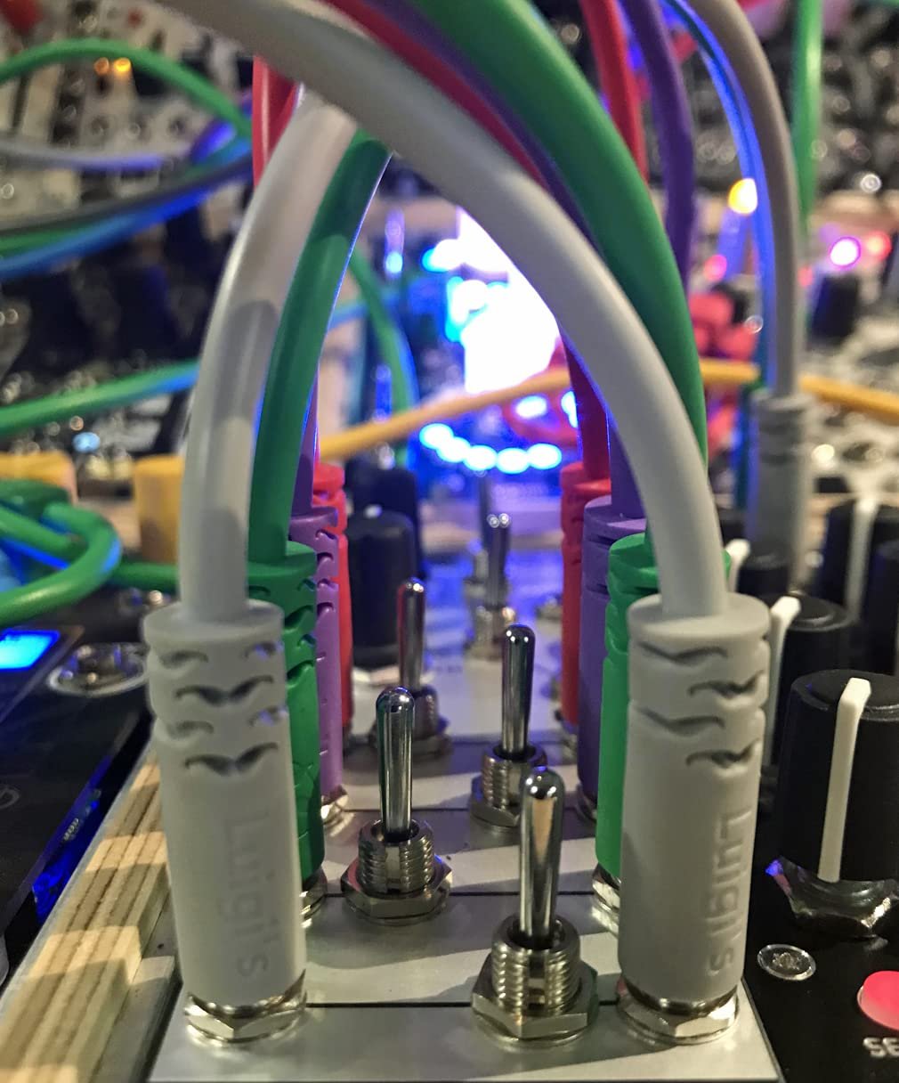 Luigi's Modular Supply Spaghetti Eurorack Patch Cables - Pkg of 5 Purple Cables, 36" (90 cm)