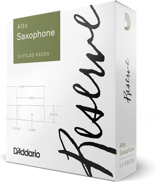 D'Addario Reserve Alto Saxophone Reeds, Strength 4.5, 10-pack