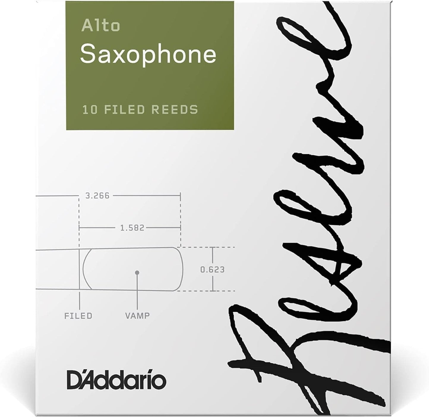 D'Addario Reserve Alto Saxophone Reeds, Strength 4.5, 10-pack