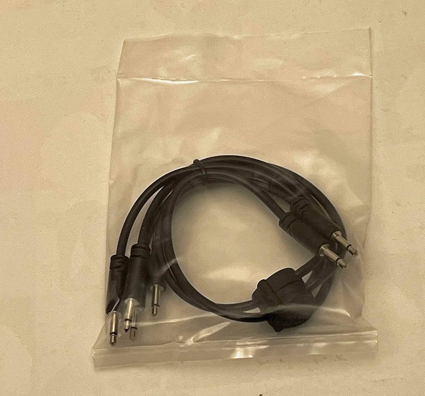 Luigi's Modular Doppio 3.5 mm Splitter Patch Cables 15cm x 15cm - 2 Pack (Black) - for Eurorack Modular Synthesizer