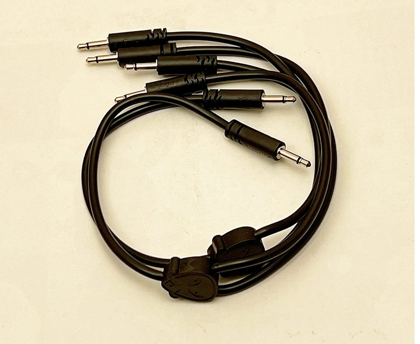 Luigi's Modular Doppio 3.5 mm Splitter Patch Cables 15cm x 15cm - 2 Pack (Black) - for Eurorack Modular Synthesizer