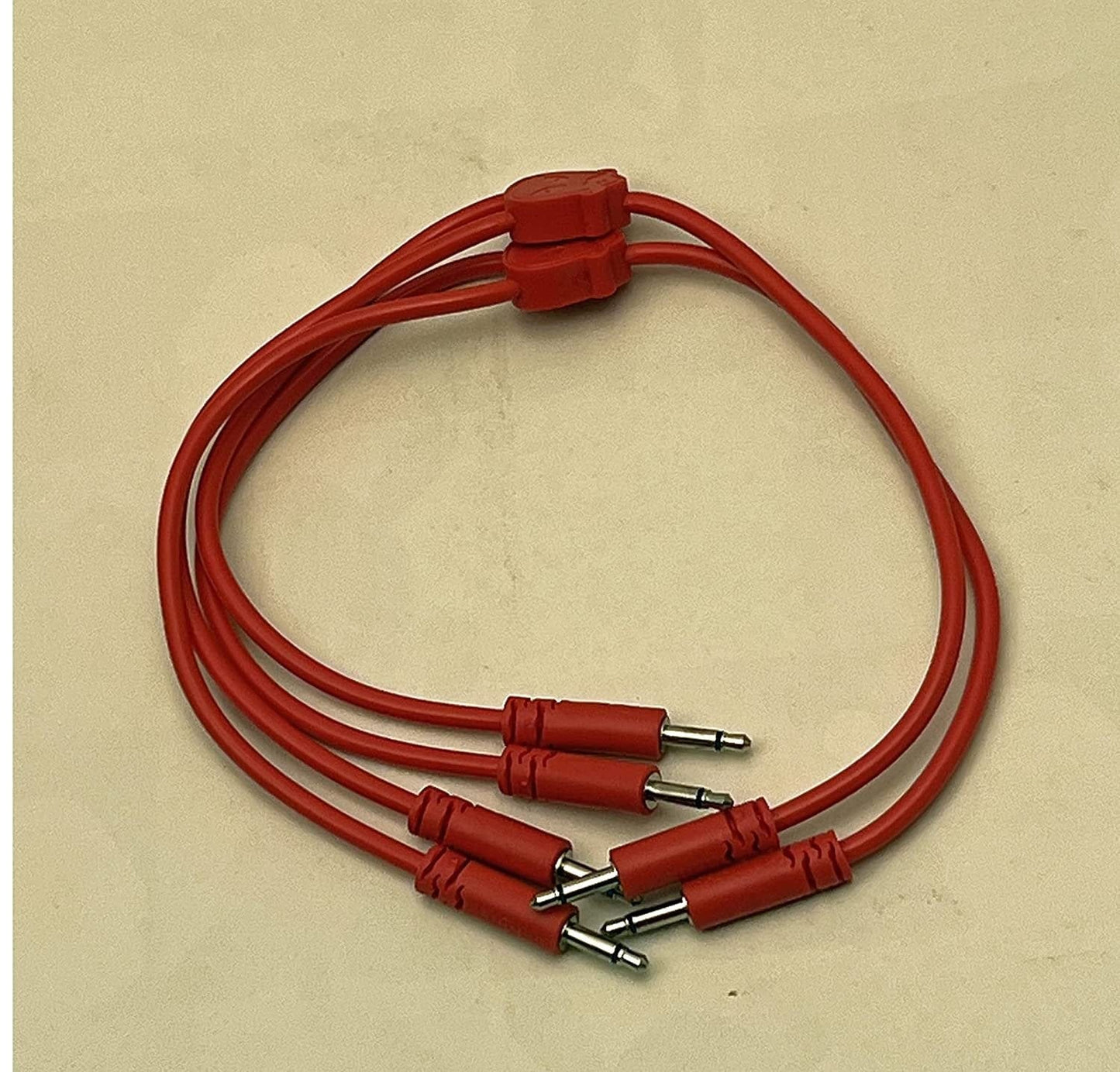 Luigi's Modular Doppio 3.5 mm Splitter Patch Cables 15cm x 15cm - 2 Pack (Red) - for Eurorack Modular Synthesizer