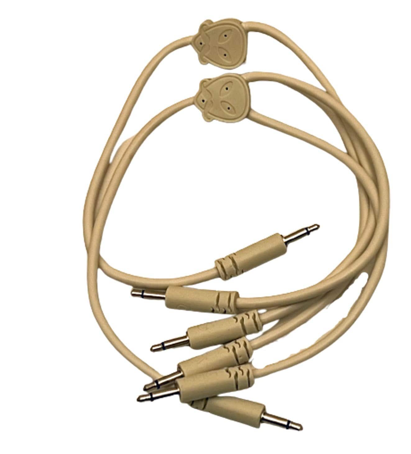 Luigi's Modular Doppio 3.5 mm Splitter Patch Cables 15cm x 15cm - 2 Pack (White) - for Eurorack Modular Synthesizer