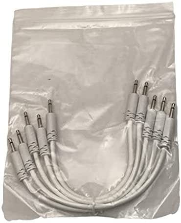 Luigi's Modular Supply Spaghetti Eurorack Patch Cables - Package of 5 White Cables, 6" (15 cm)