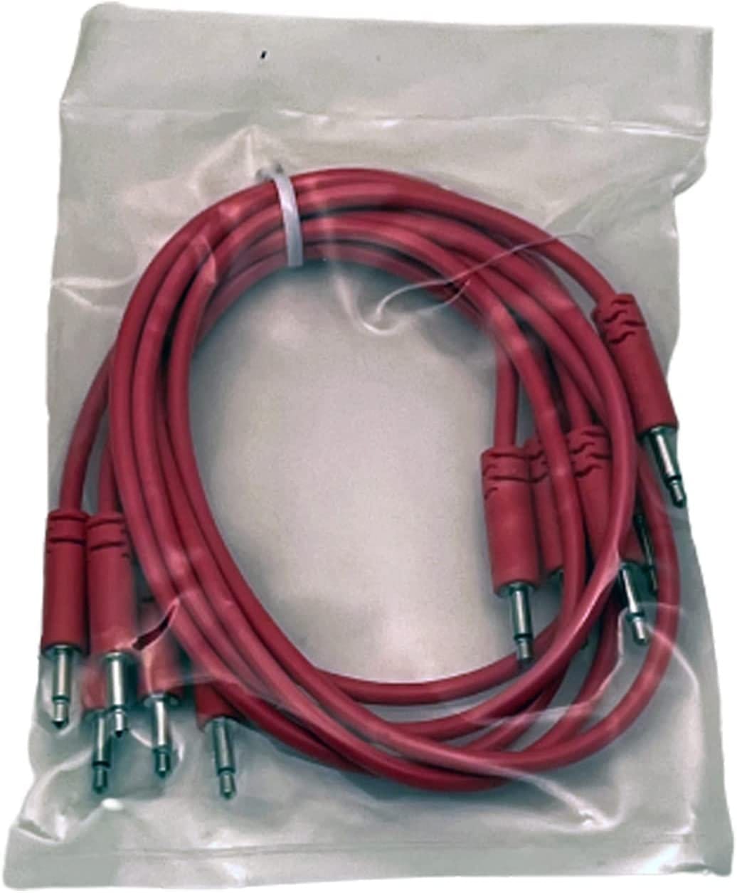 Luigis Modular Supply Spaghetti Eurorack Patch Cables - Package of 5 Pink Cables, 18 (45 cm)