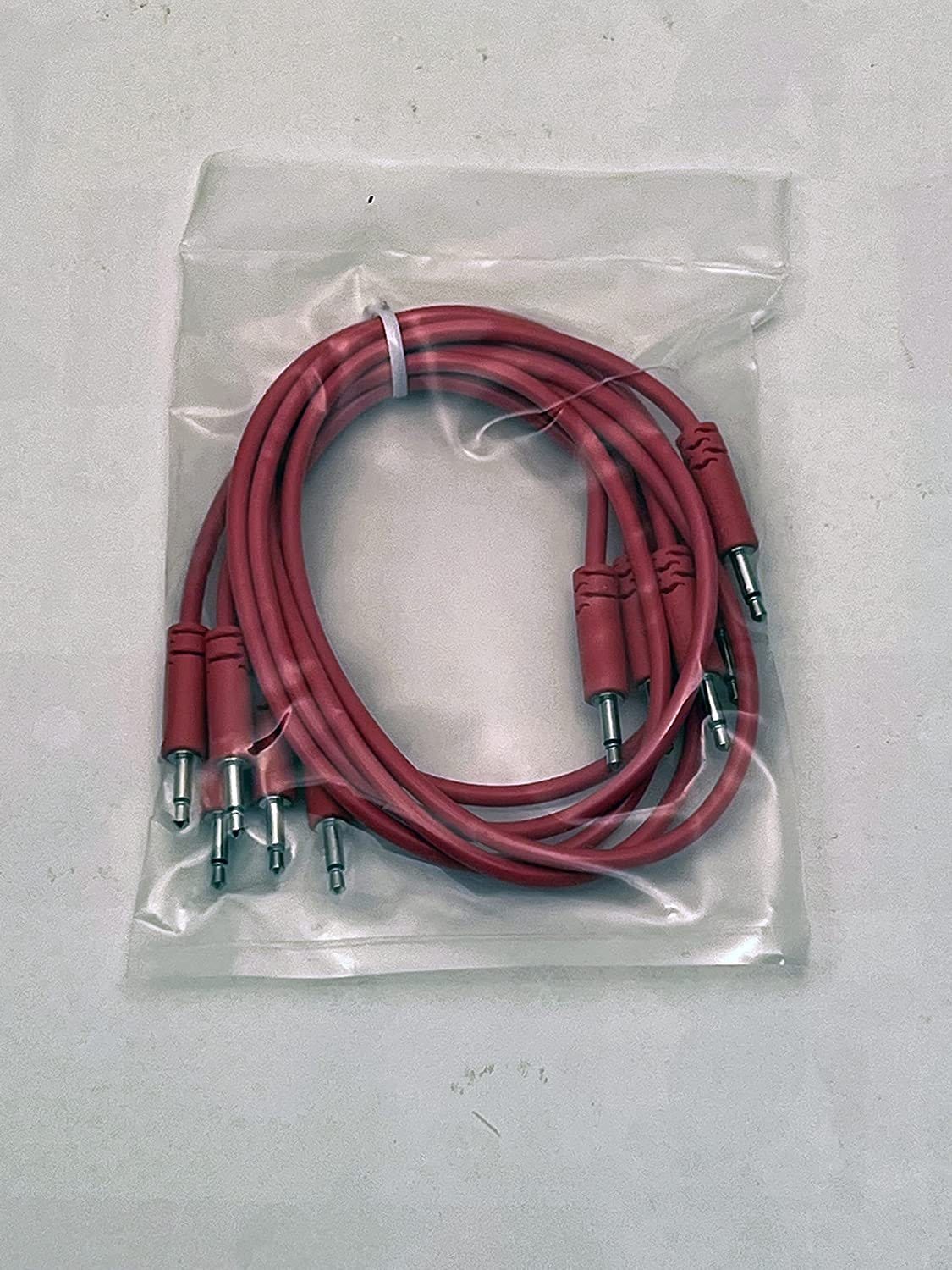 Luigis Modular Supply Spaghetti Eurorack Patch Cables - Package of 5 Pink Cables, 18 (45 cm)