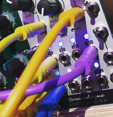 Luigis Modular Supply Spaghetti Eurorack Patch Cables - Package of 5 Purple Cables, 12 (30 cm)