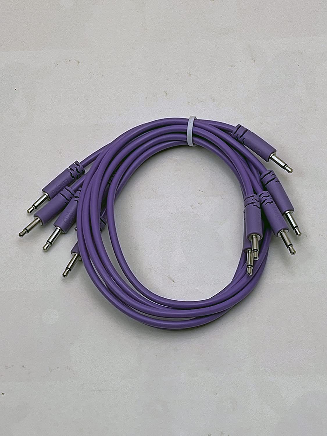 Luigis Modular Supply Spaghetti Eurorack Patch Cables - Package of 5 Purple Cables, 18 (45 cm)