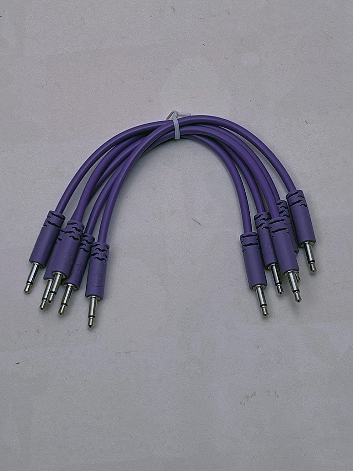 Luigis Modular Supply Spaghetti Eurorack Patch Cables - Package of 5 Purple Cables, 6 (15 cm)